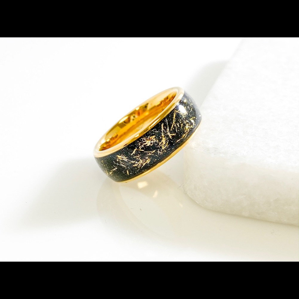 Tungsten carbide wedding band